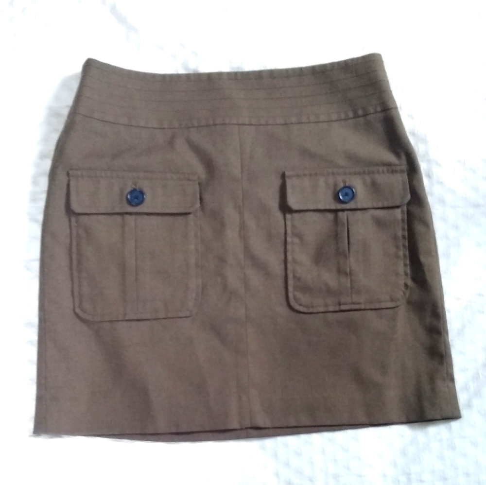Green Military Skirt, Loft, Size 4